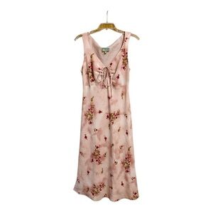 Linea Domani Floral Pink Sleeveless Dress, Sz 10